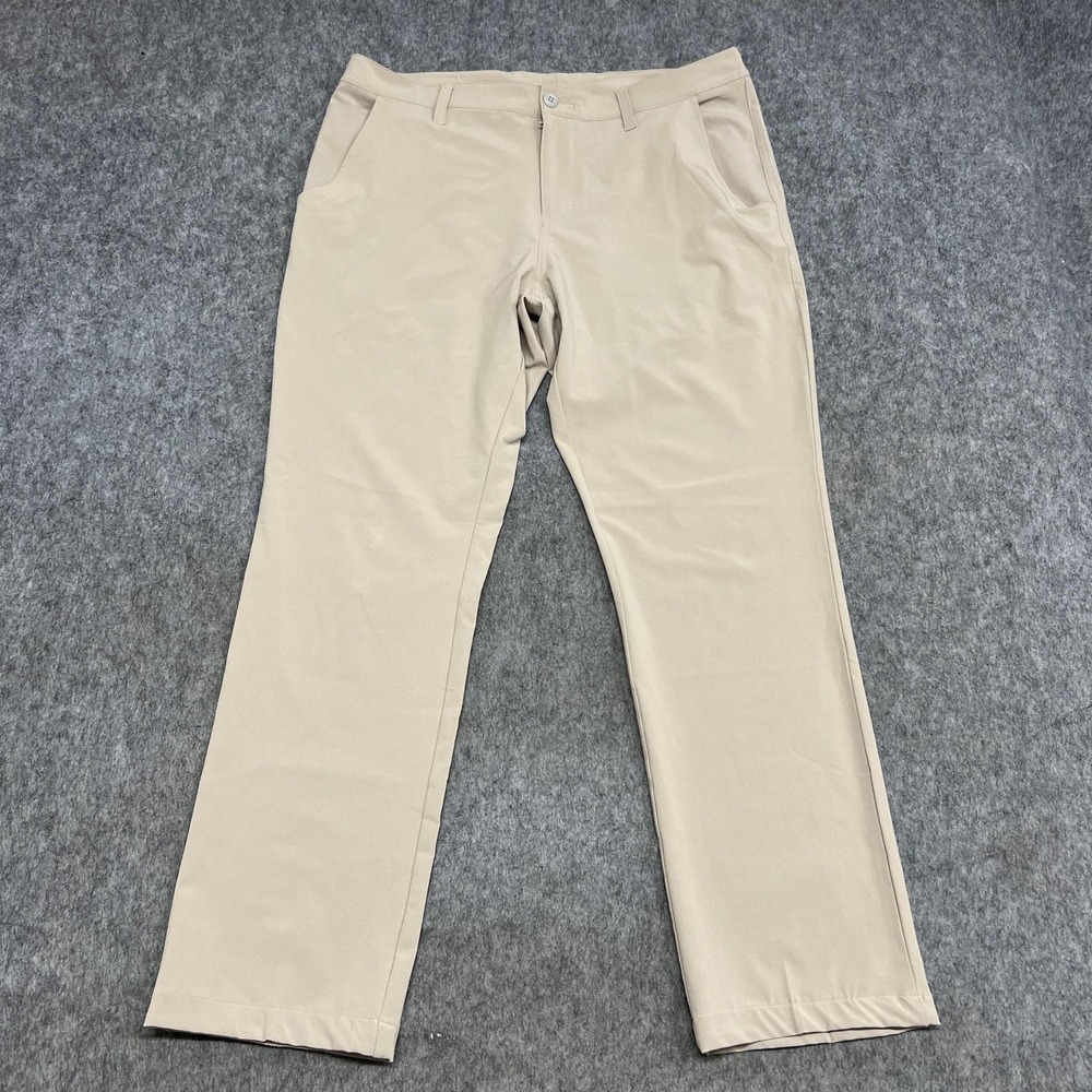 Columbia PFG Pants Mens 34x32 Beige Stretch Chino Outdoor Casual Travel FIT36x30